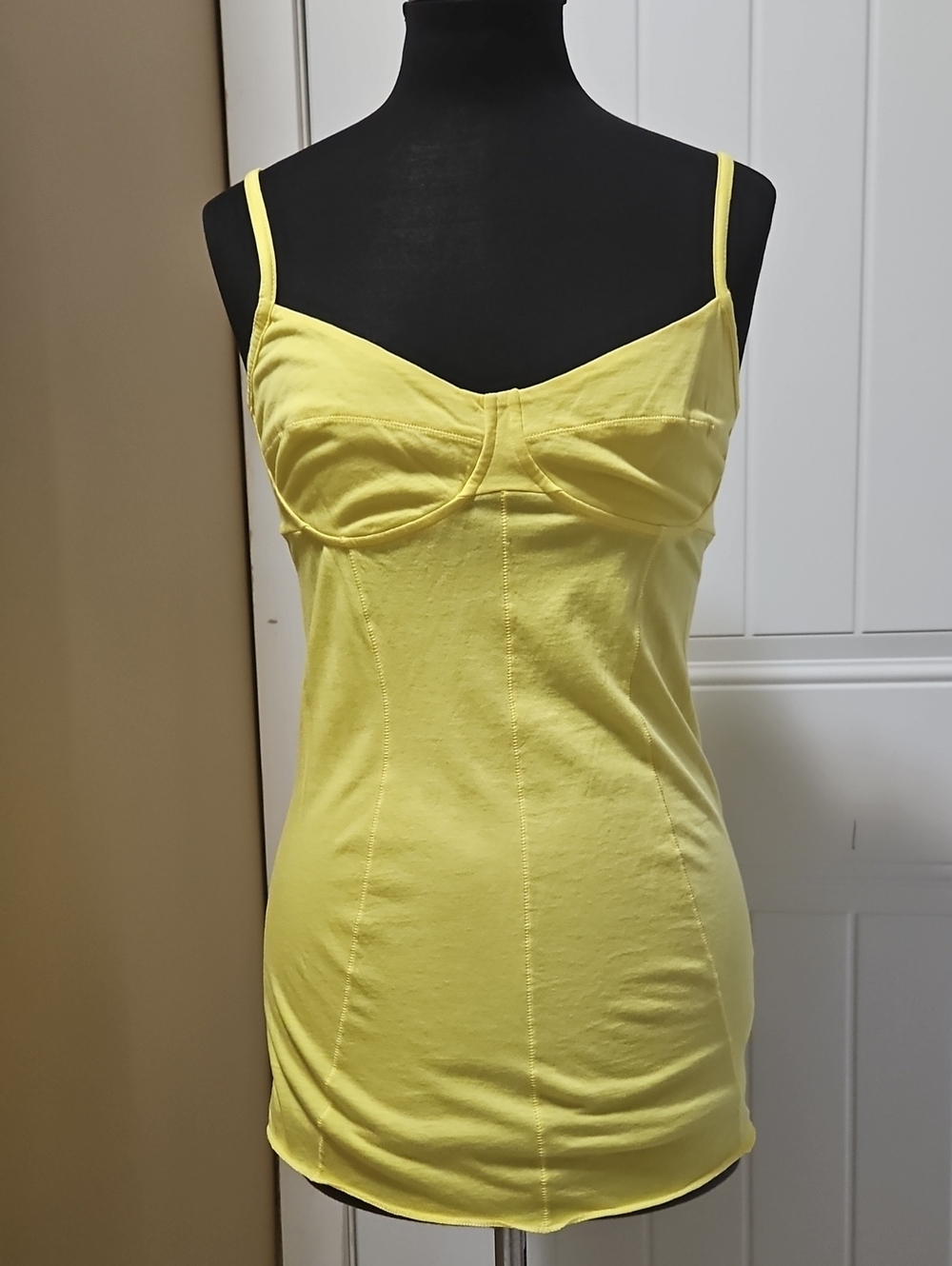 Aritzia Talula Noho Bustier Tank Top L in Yellow